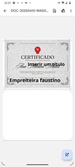 Logo de Empreiteira Faustino