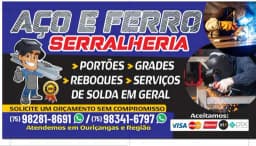 Logo de Aço e ferro Serralheria