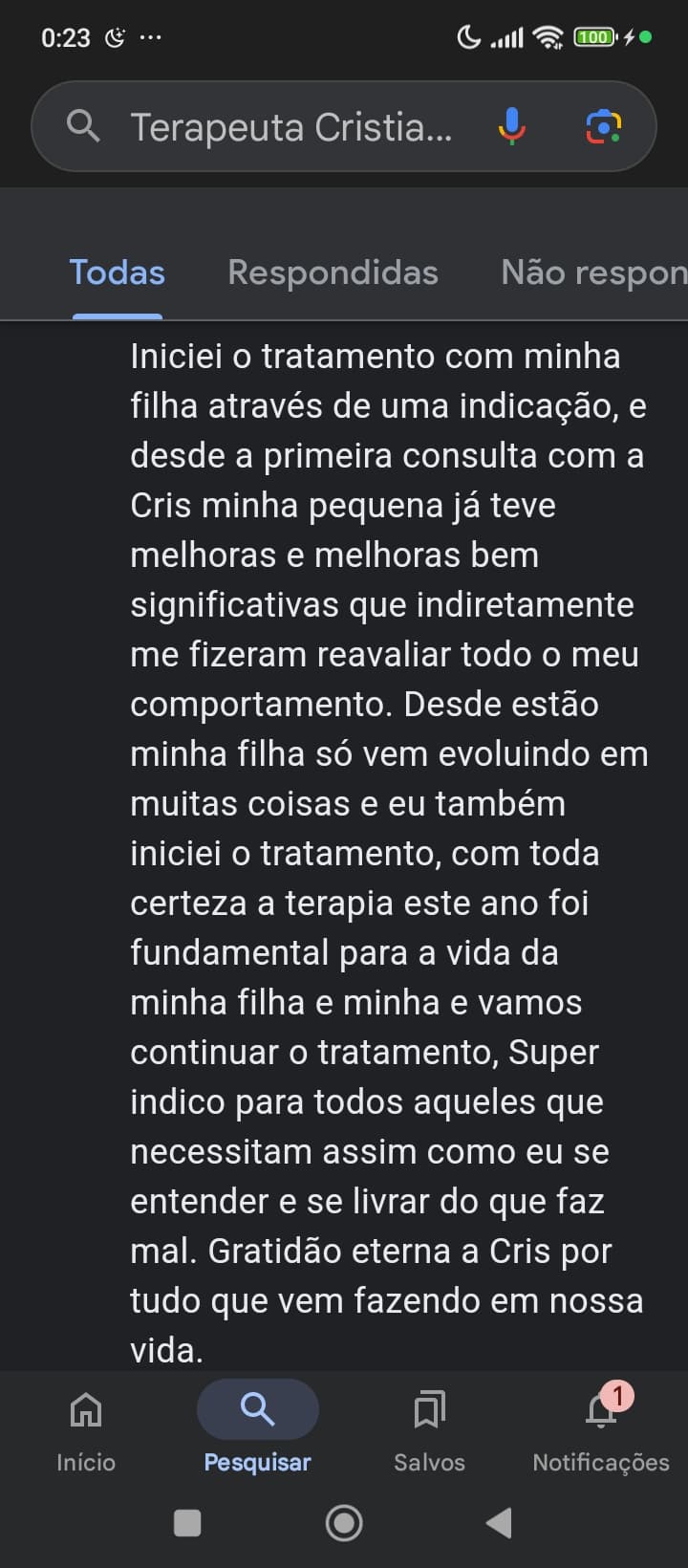Trabalho de psicanalista por Cristiane Bernardo