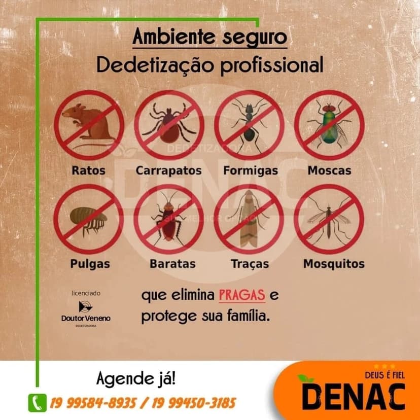 Trabalho de dedetizadora por Denac Dedetizadora