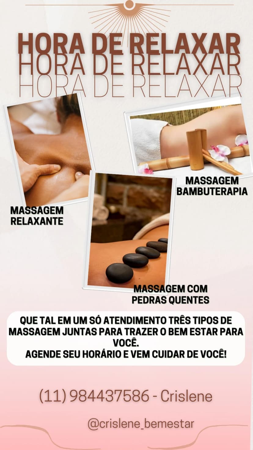 Trabalho de massoterapeuta por Crislene