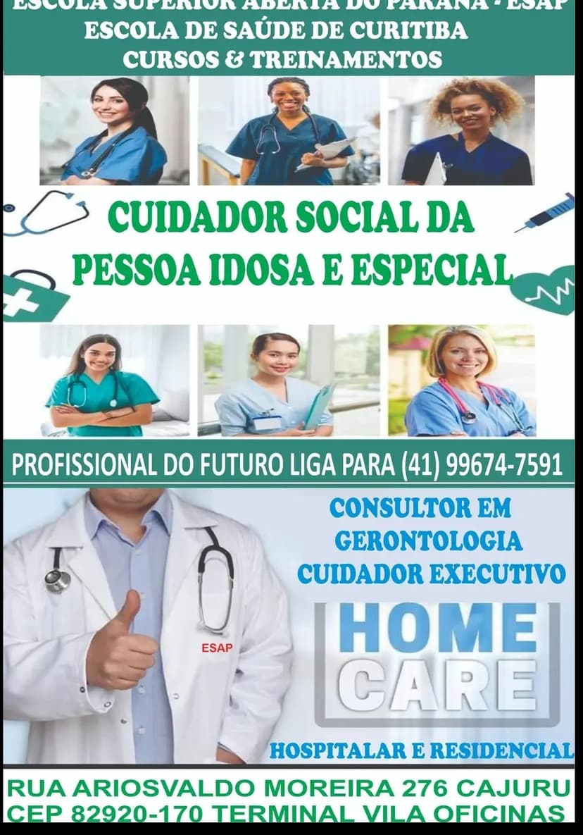 Trabalho de cuidador de pessoas por Paulus Nunes