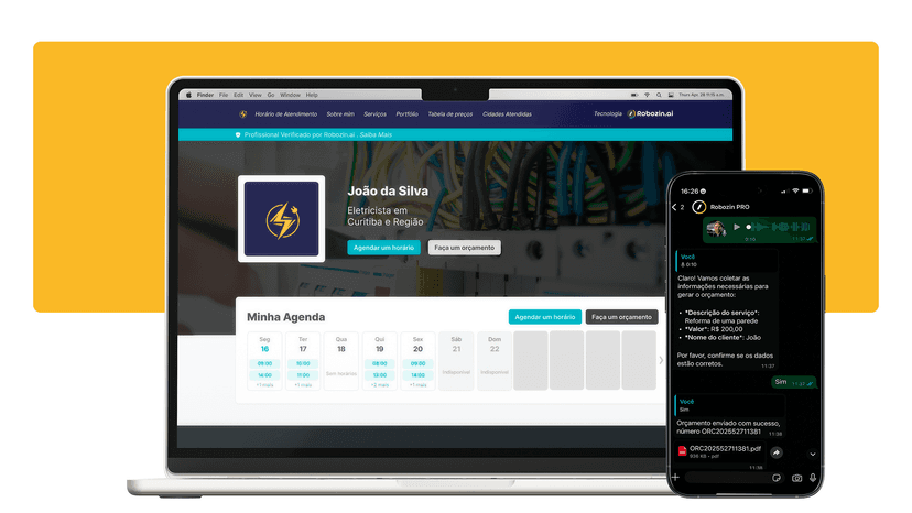 Trabalho de atendimento robozin por Anderson - Suporte Robozin