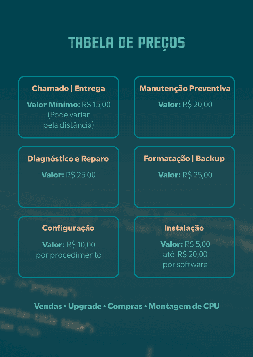 Trabalho de técnico em informática e eletrônicos por SOS INFORMÁTICA DF