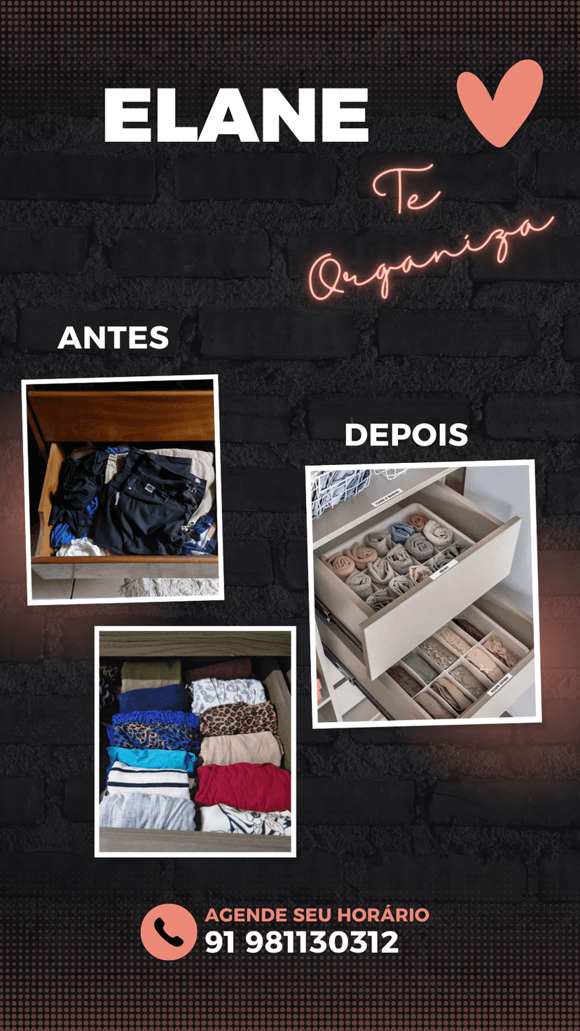 Trabalho de personal organizer por Elane