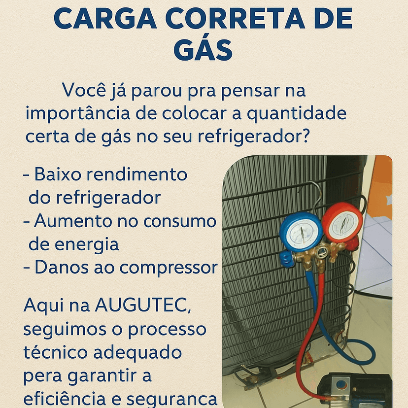 Trabalho de técnico em refrigeração por Augutec