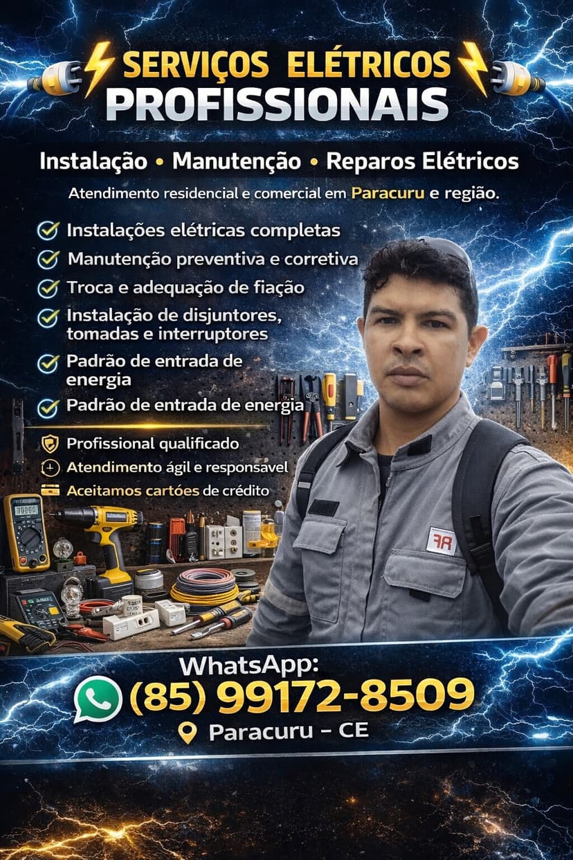 Trabalho de eletricista por Bruno