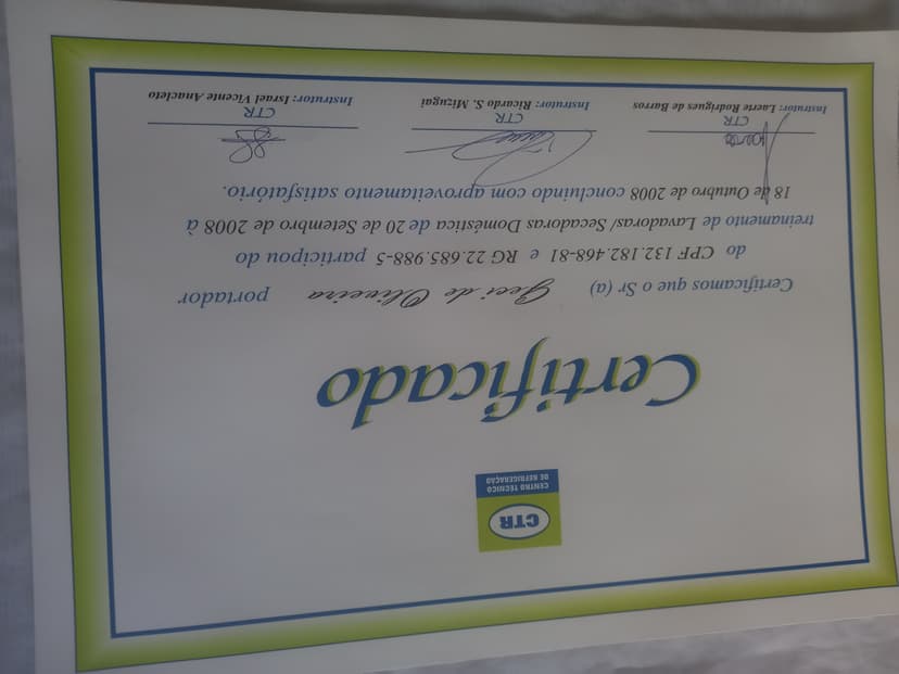 Trabalho de técnico em eletrodomésticos por GECI DE OLIVEIRA