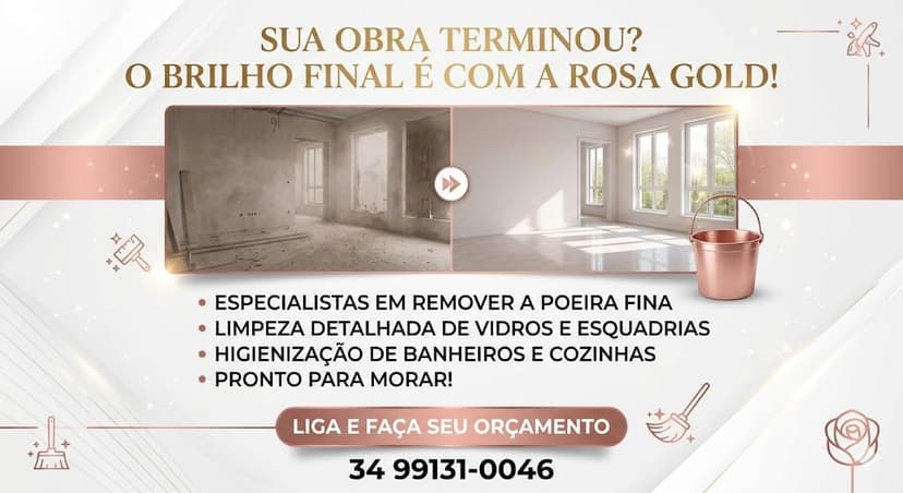 Trabalho de diarista por Rosa gold Limpeza pós obra