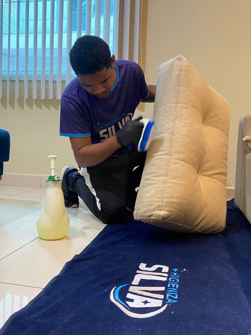 Trabalho de limpador de carpetes e estofados por Higieniza Silva