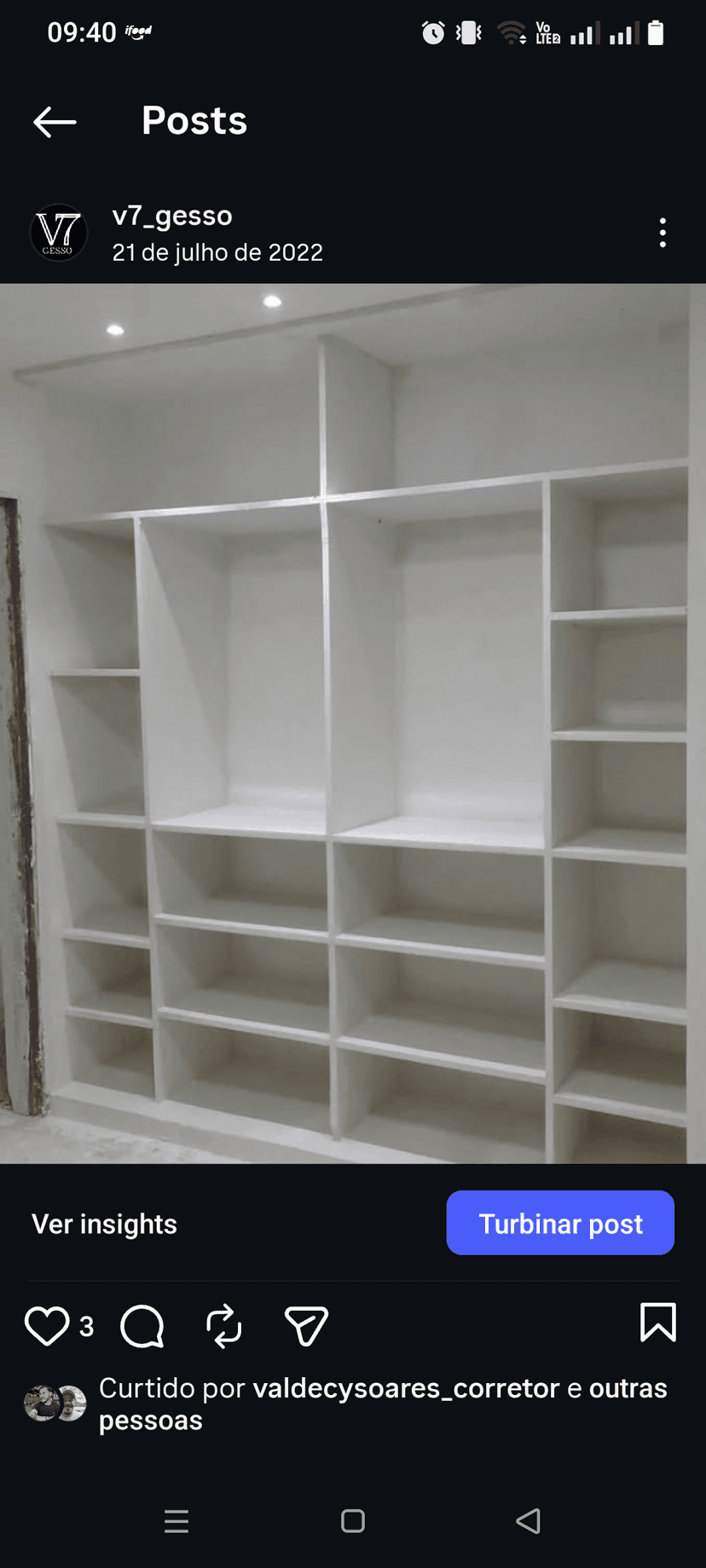 Trabalho de gesseiro por V7 Gesso e Serviços