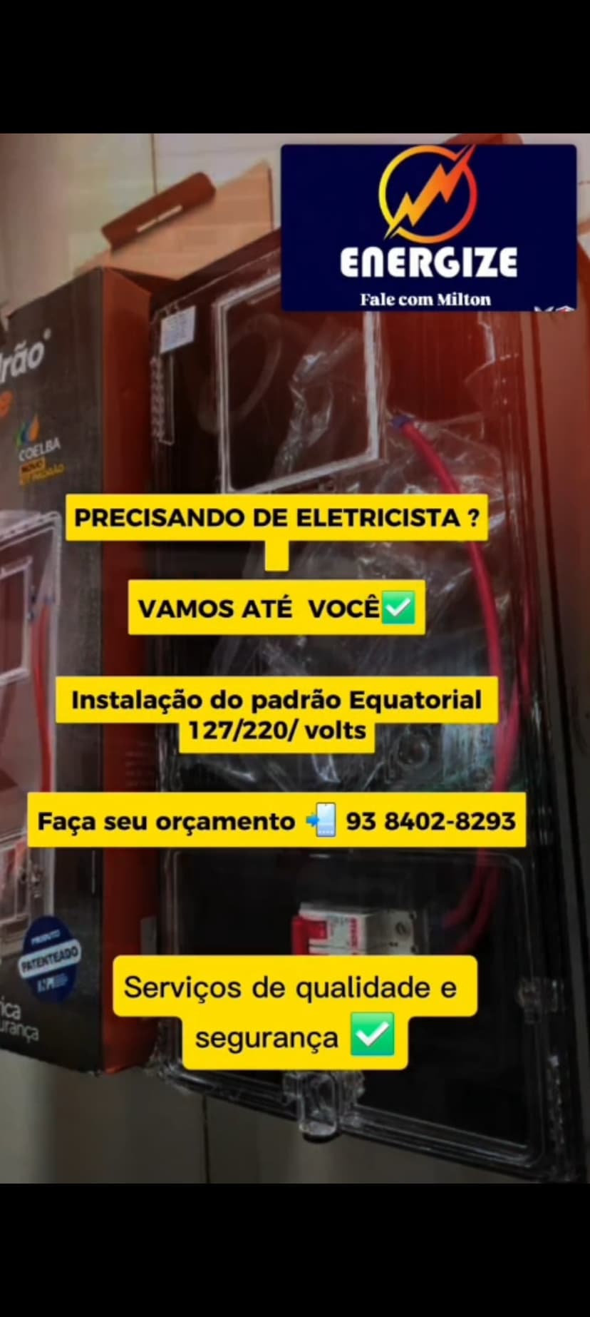Trabalho de eletricista por Milton