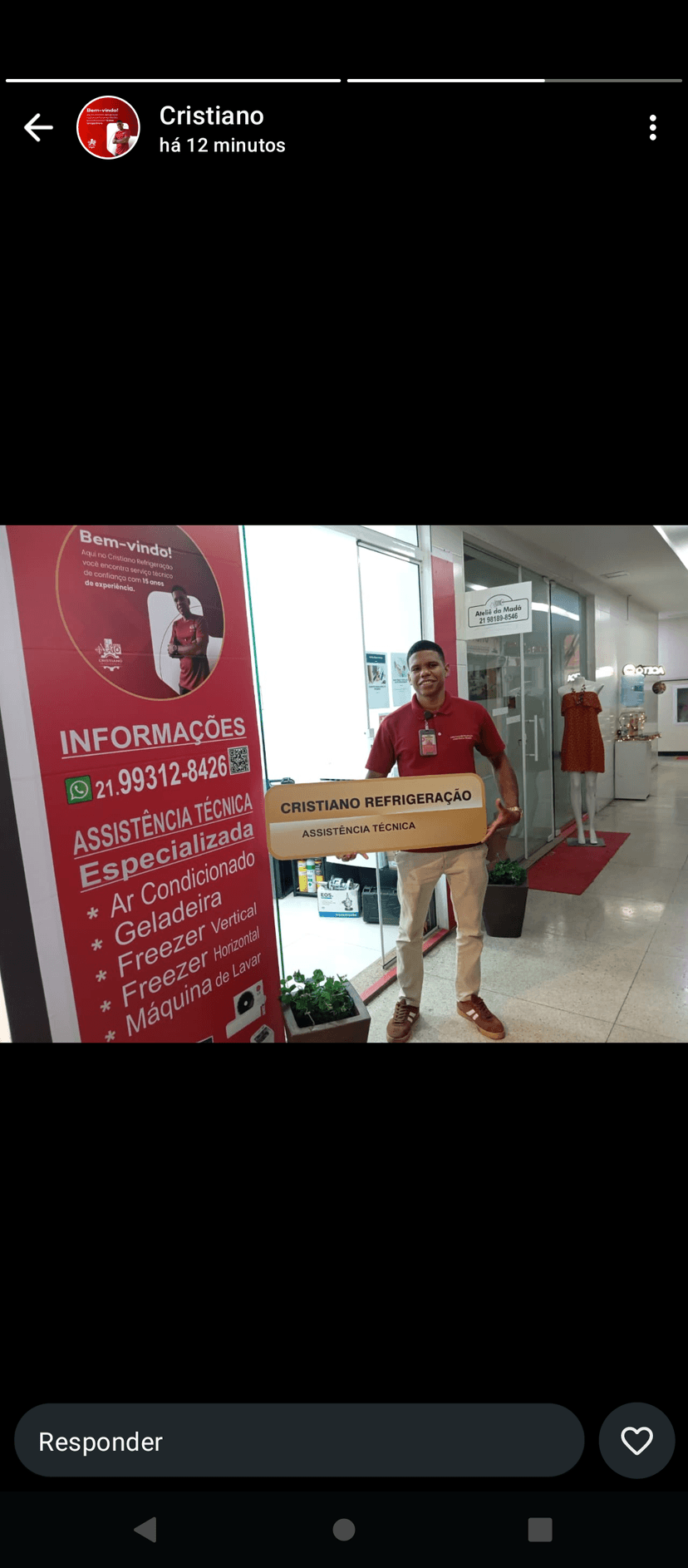 Trabalho de técnico em eletrodomésticos por Cristiano refrigeração