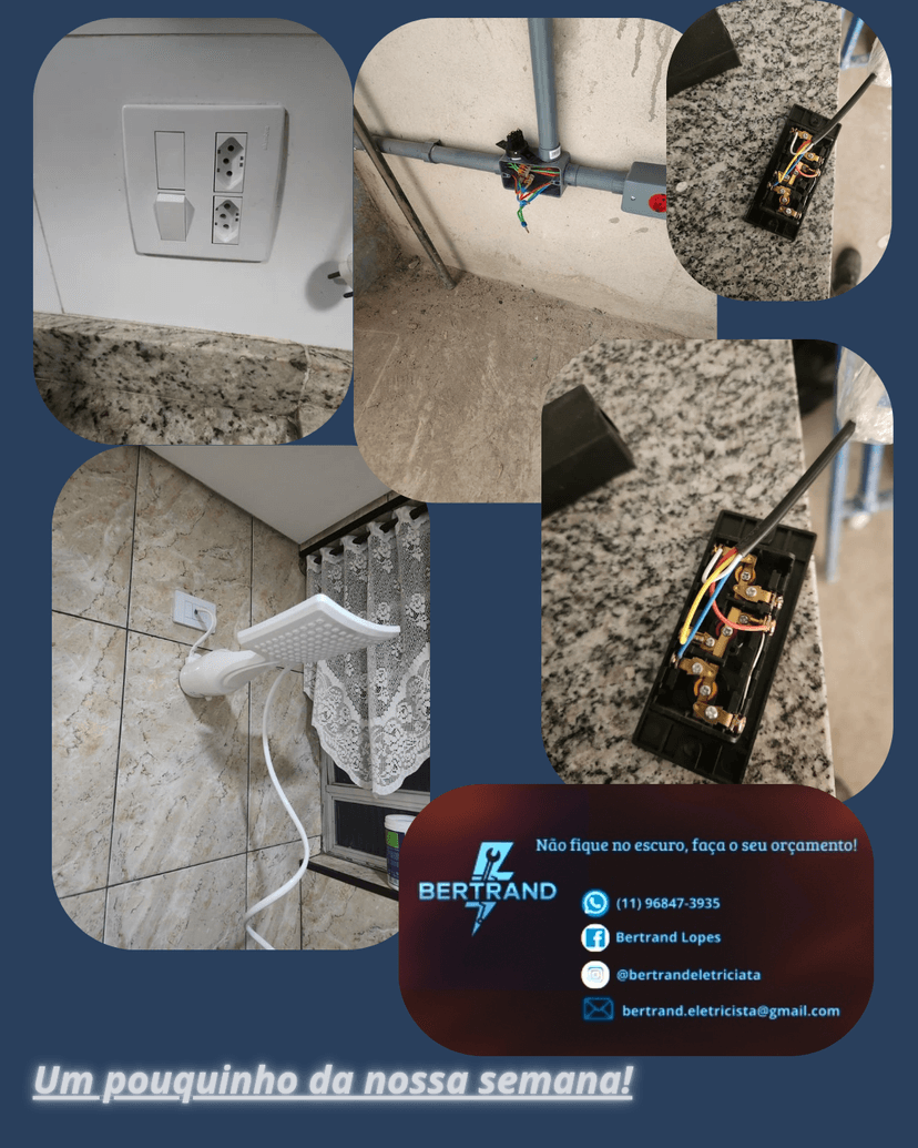 Trabalho de eletricista por Bertrand