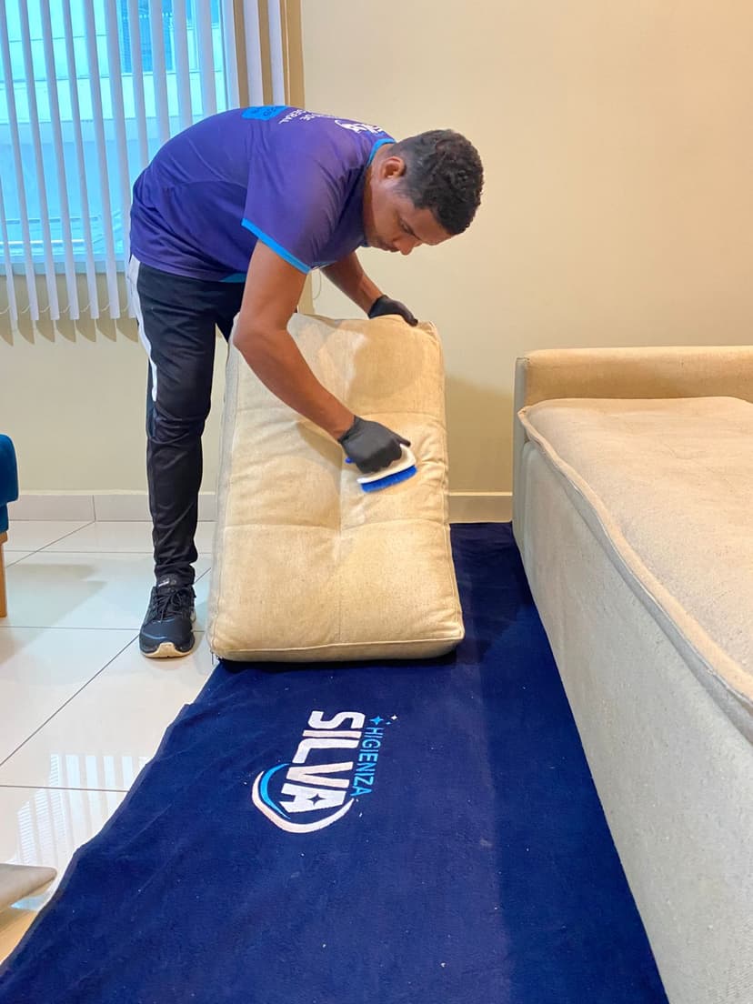 Trabalho de limpador de carpetes e estofados por Higieniza Silva
