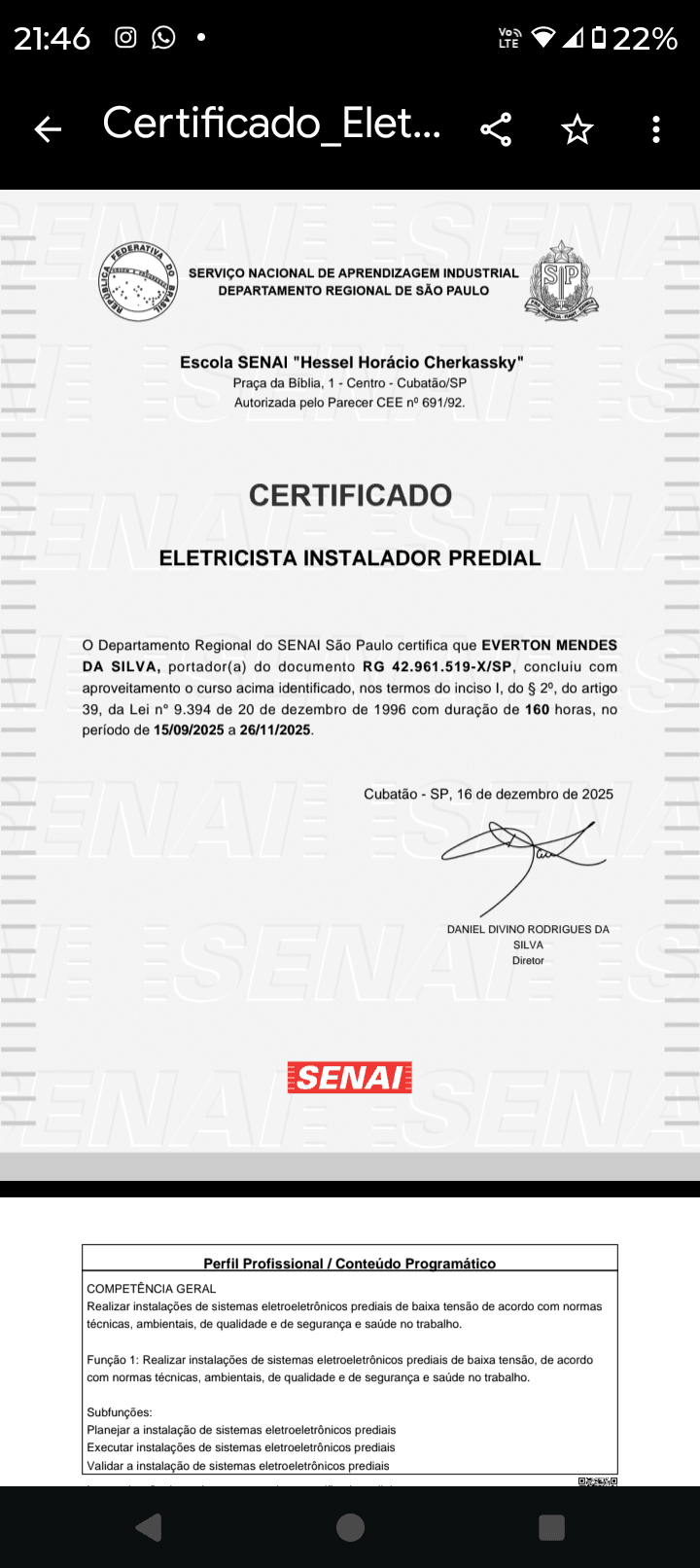Trabalho de eletricista por Everton Mendes