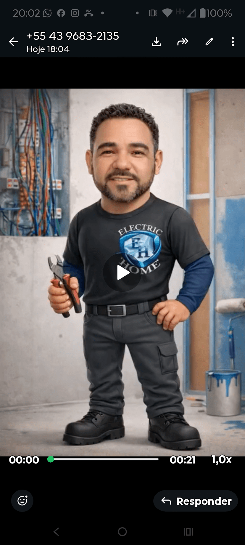 Trabalho de eletricista por Elétric Home