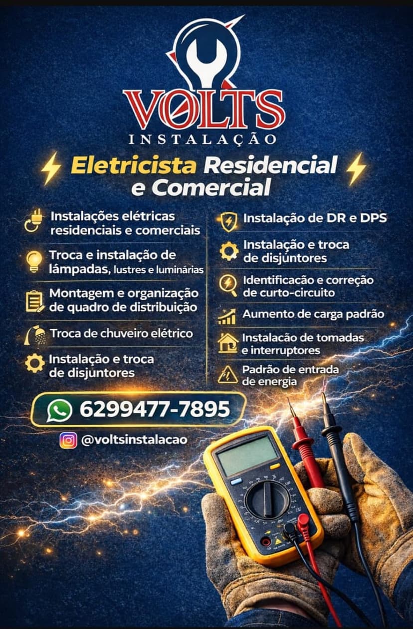 Trabalho de eletricista por Volts Instalação