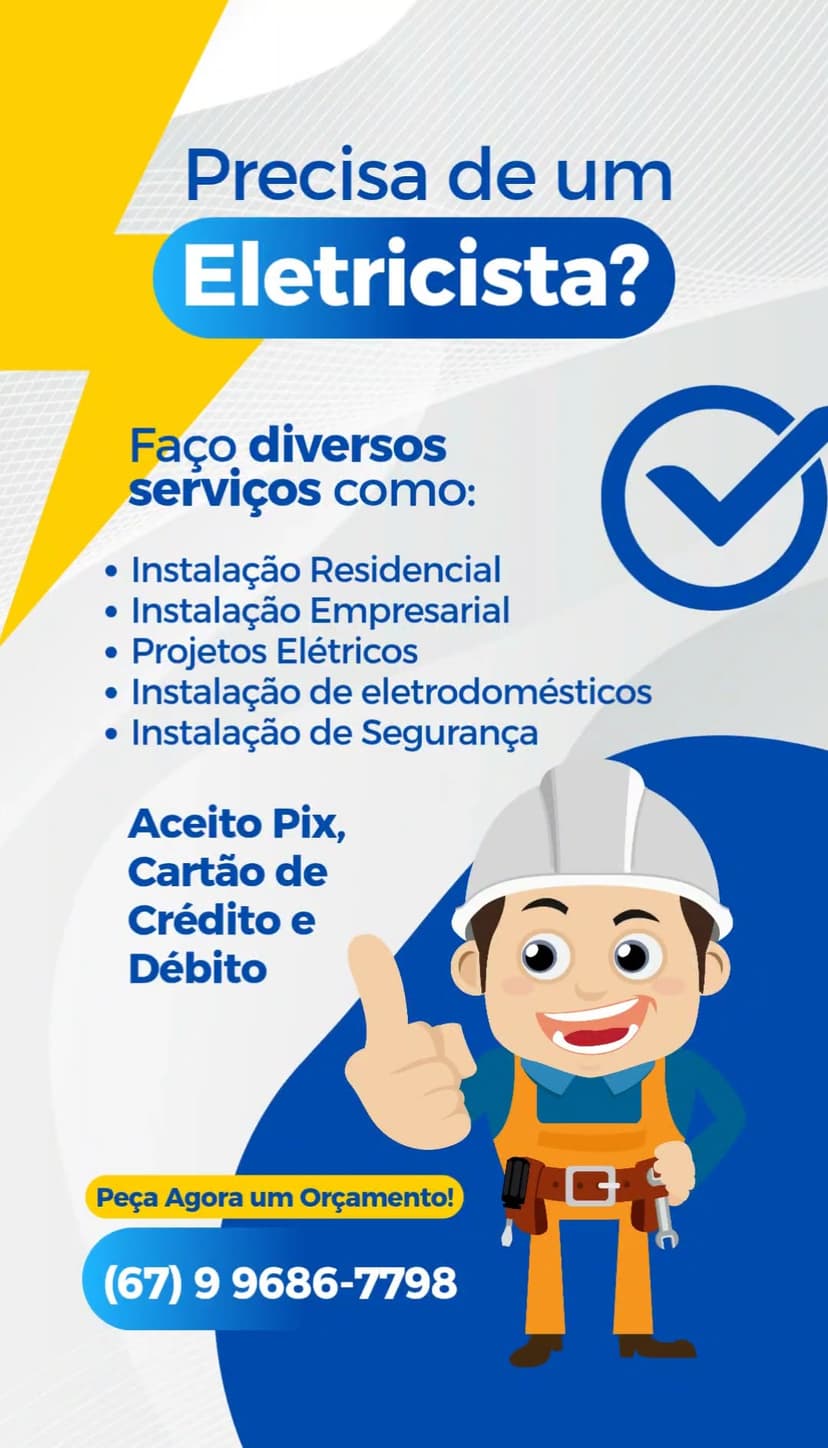 Trabalho de eletricista por Thiago Eletricista