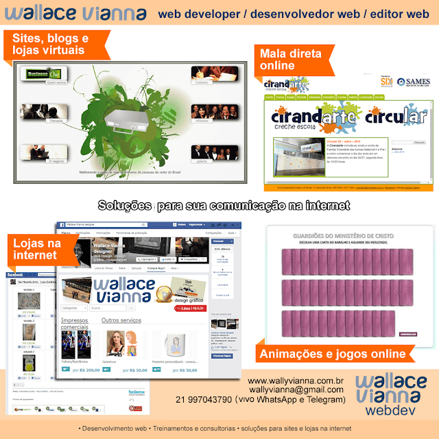 Trabalho de designer gráfico e digital por Wallace Vianna