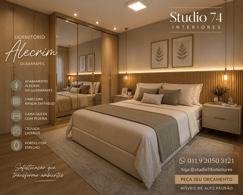 Trabalho de marceneiro por Studio 74 Interiores