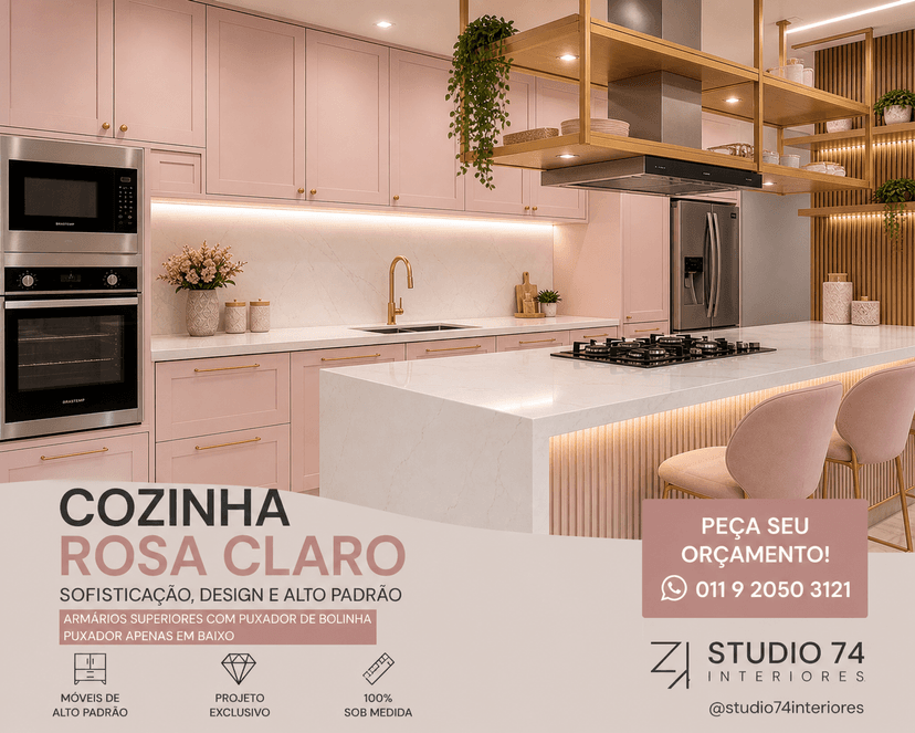 Trabalho de marceneiro por Studio 74 Interiores