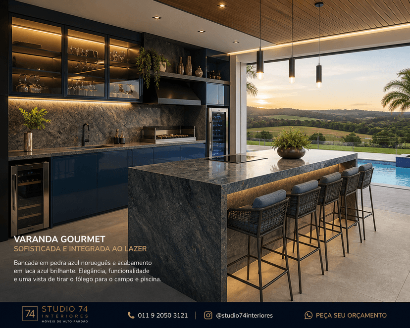 Trabalho de marceneiro por Studio 74 Interiores